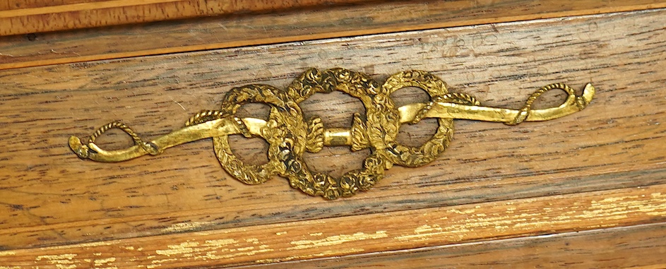 A Regency brass mounted rosewood writing, games and work table